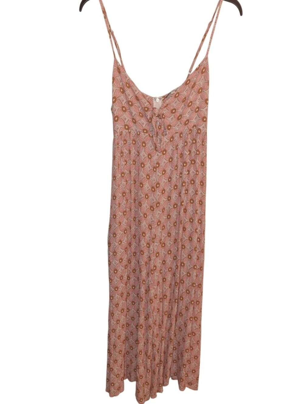 Olivaceous Boho Hippie Retro Zip Back Crop Wide Leg Jumpsuit Size Small